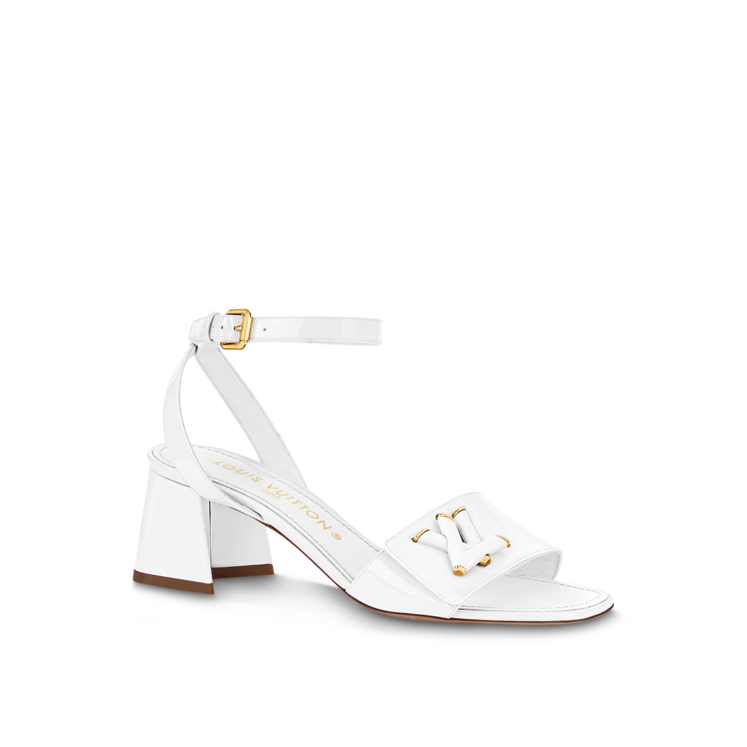 LOUIS VUITTON ホワイト サンダル シェイクライン38 ルイヴィトン ホワイト サンダル シェイクライン38